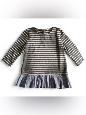 THML Navy and Cream Striped Long Sleeve Top
